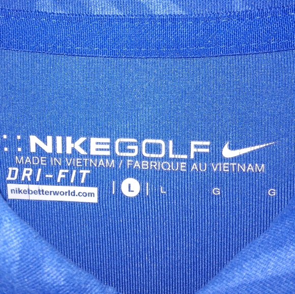 Nike Golf Dri-fit Men's Short Sleeve Button Up Thompson Golf Tournament Size L - Picture 7 of 10